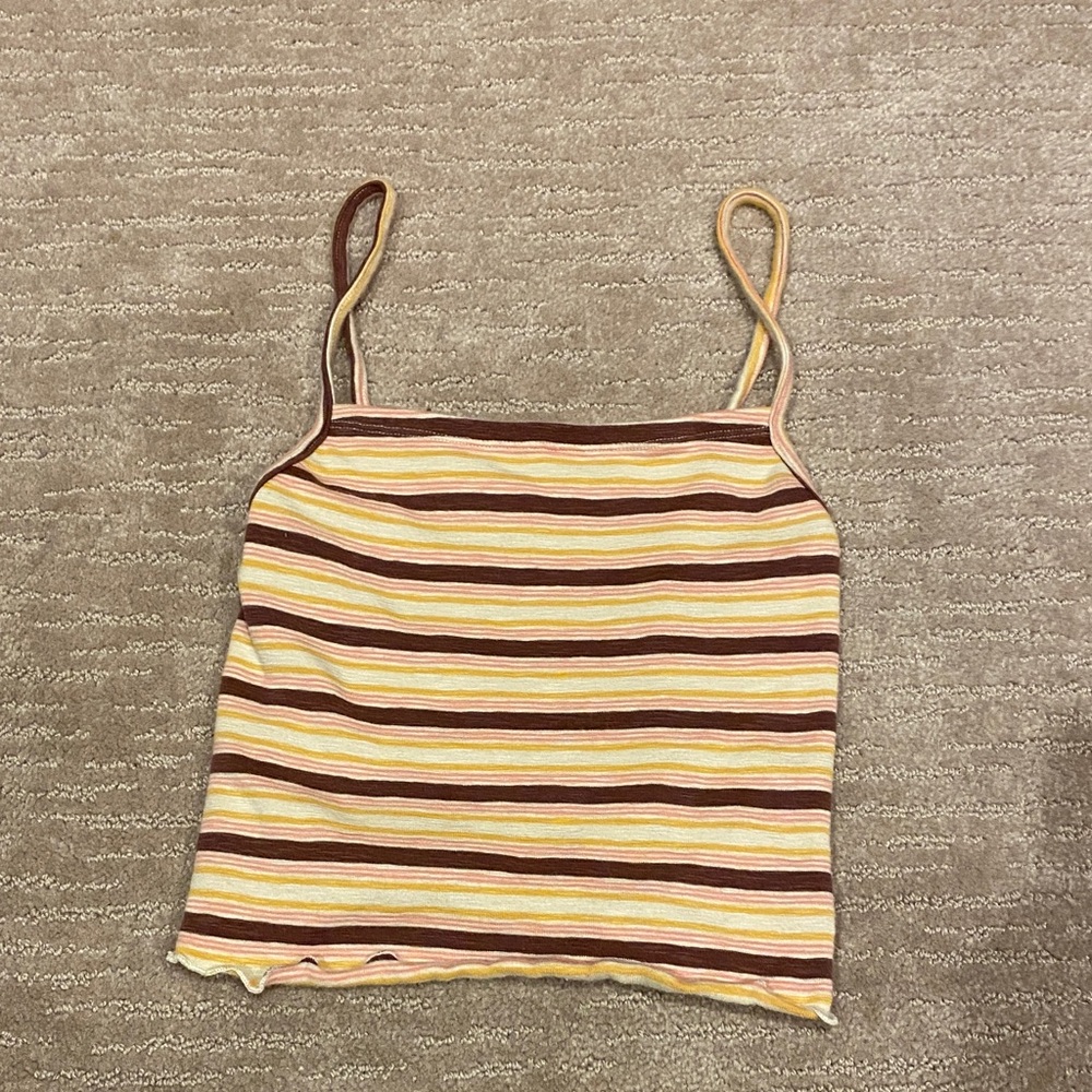 Urban Outfitters BDG Women's Camisole with Brown and Yellow Stripes